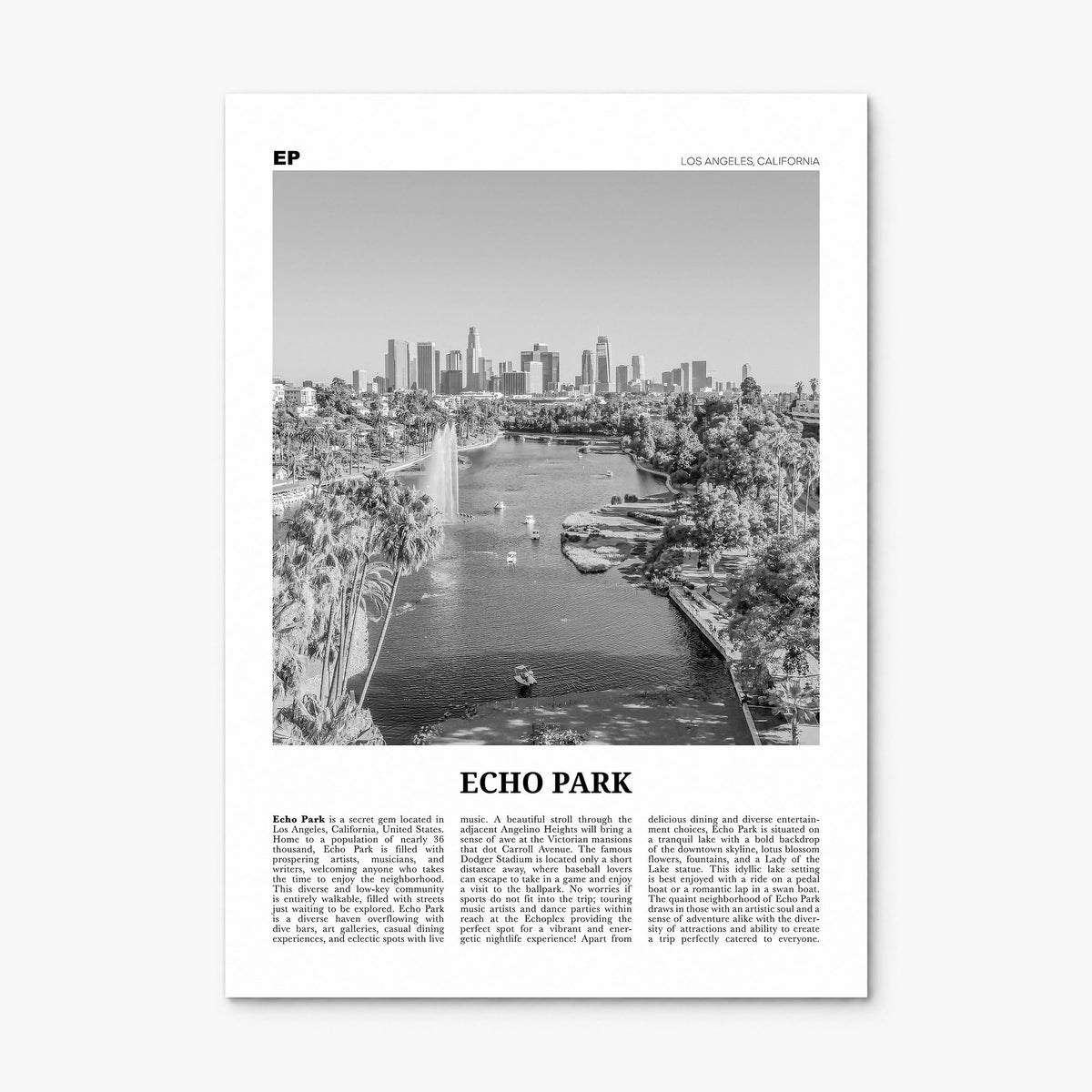 Echo Park Newspaper No 1 Poster, print only (unframed)