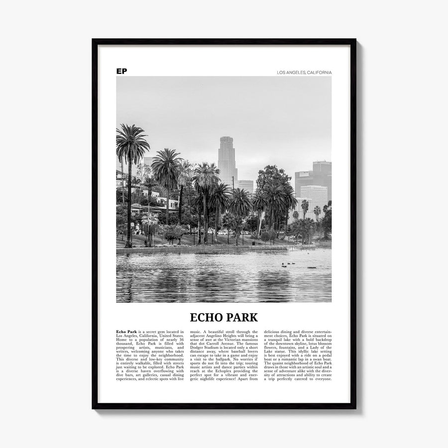 Echo Park Newspaper No 2 Poster, framed poster mockup
