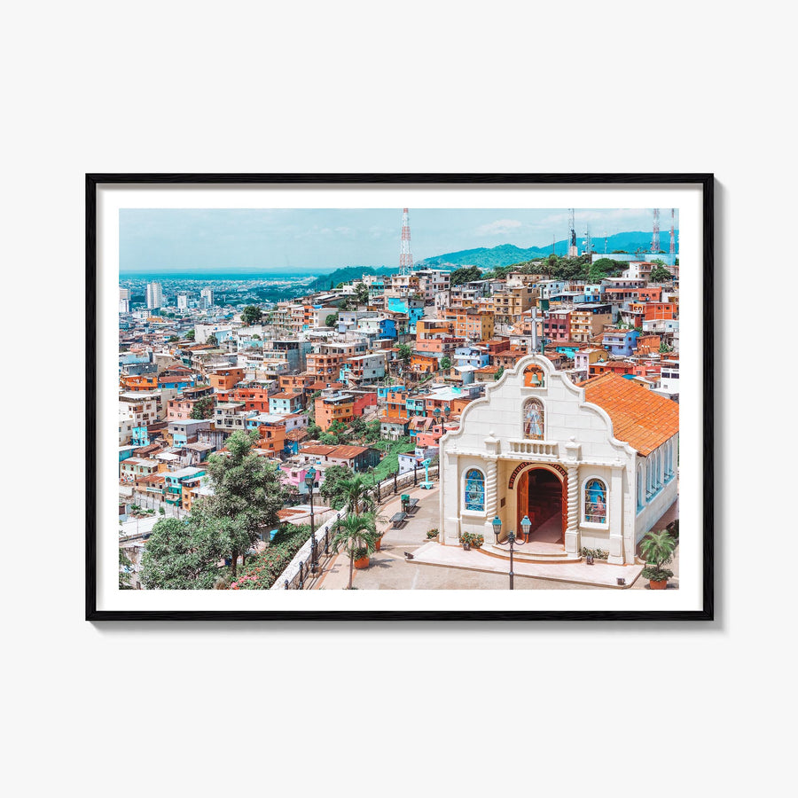 Ecuador colorful photo poster of South America – horizontal wall art, unframed print shown in interior mockup