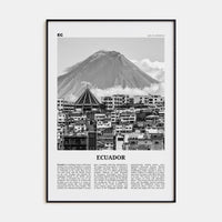 Ecuador No 1 Poster None / 8x12 in Nbourhood Travel B&W Poster