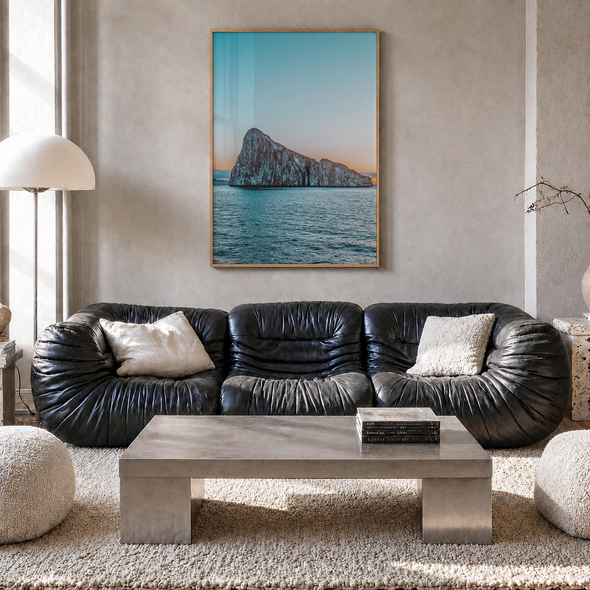 Ecuador no. 2 colorful photo poster of South America – vertical wall art in natural wood frame, hanging on wall