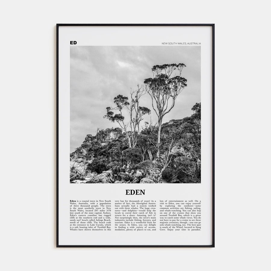 Eden Poster None / 8x12 in Nbourhood Travel B&W Poster