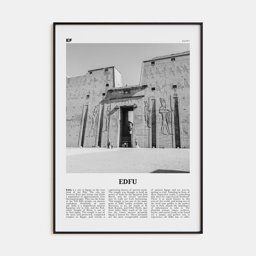 Edfu Poster None / 8x12 in Nbourhood Travel B&W Poster