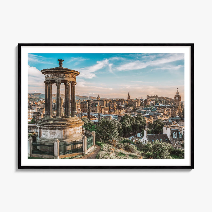 Edinburgh Photo Poster, framed poster mockup, white border