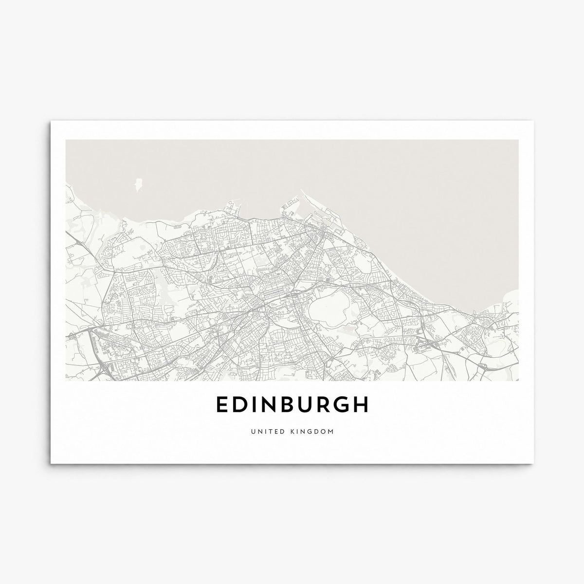 Edinburgh Map Poster, print only (unframed)