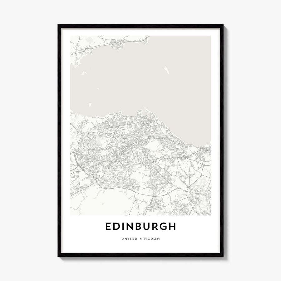 Edinburgh Map Poster, framed poster mockup