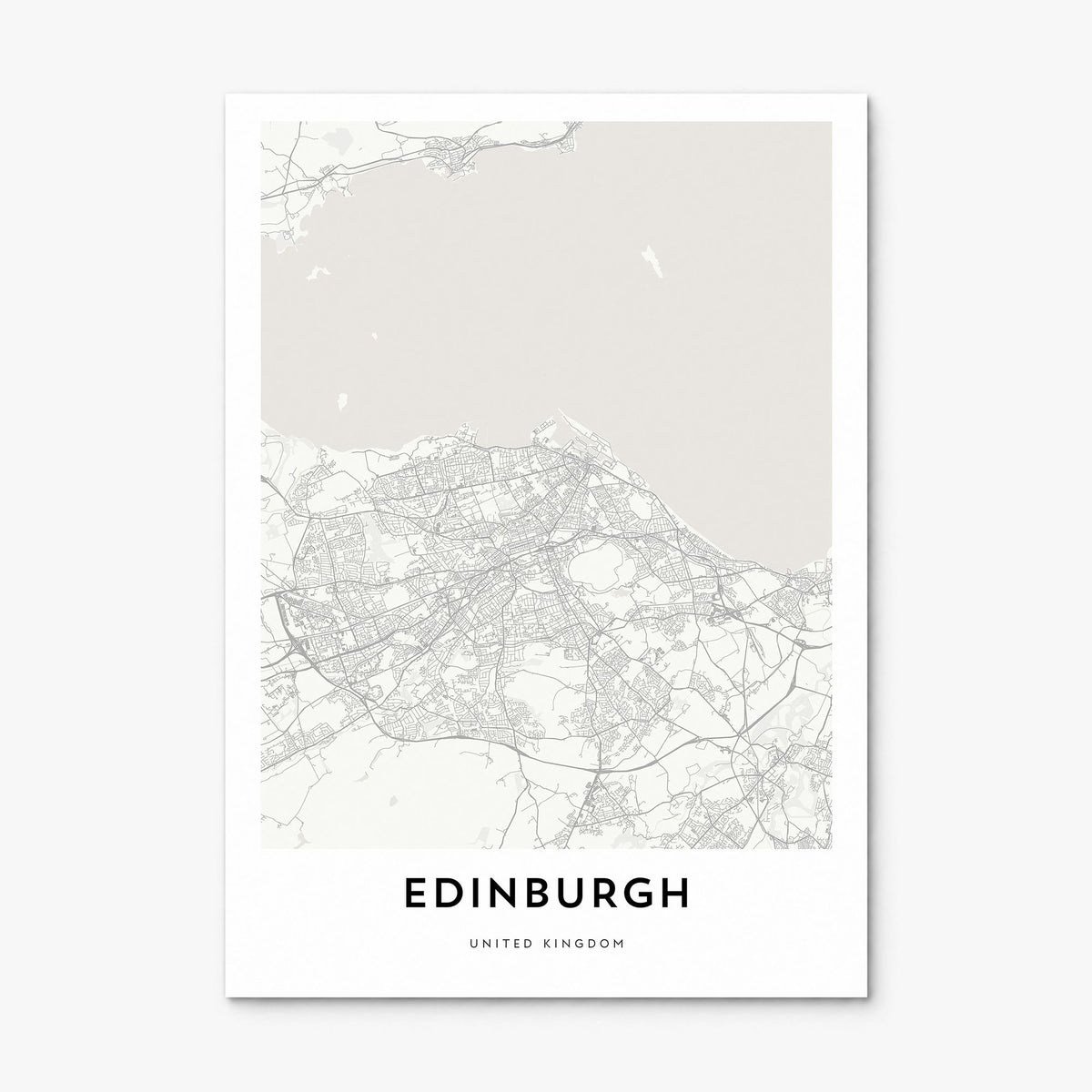 Edinburgh Map Poster, print only (unframed)