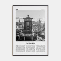 Edinburgh No 1 Poster None / 8x12 in Nbourhood Travel B&W Poster