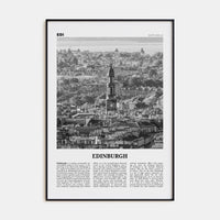 Edinburgh No 2 Poster None / 8x12 in Nbourhood Travel B&W Poster