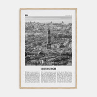 Edinburgh No 2 Poster Natural Wood / 8x12 in Nbourhood Travel B&W Poster