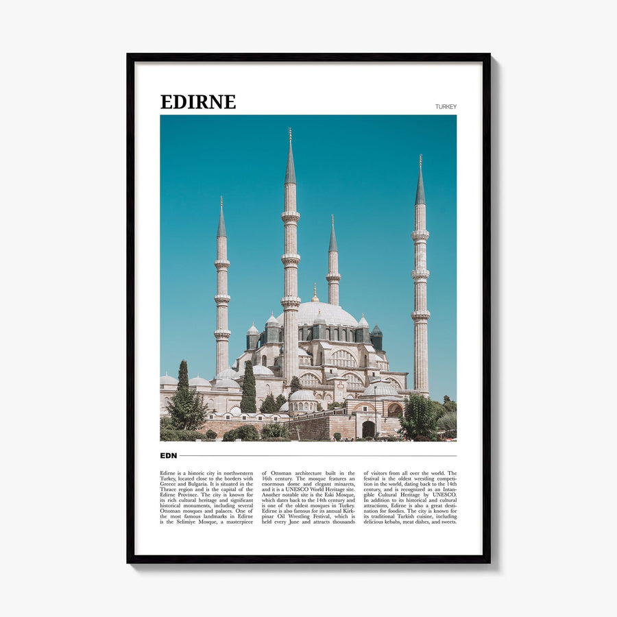 Edirne Travel Poster, framed poster mockup