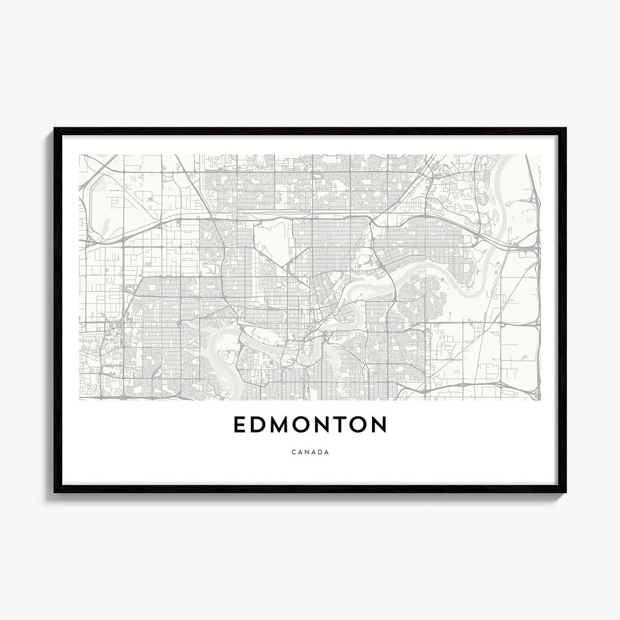 Edmonton Map Poster, framed poster mockup