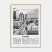 Edmonton No 4 Poster Natural Wood / 8x12 in Nbourhood Travel B&W Poster