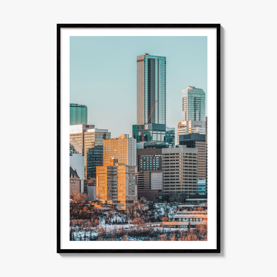 Edmonton Photo Poster, framed poster mockup, white border
