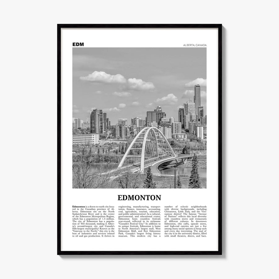 Edmonton Newspaper No 1 Poster, framed poster mockup