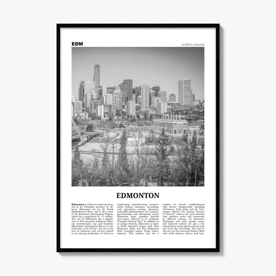Edmonton Newspaper No 2 Poster, framed poster mockup