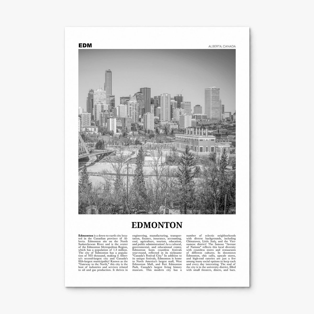 Edmonton Newspaper No 2 Poster, print only (unframed)