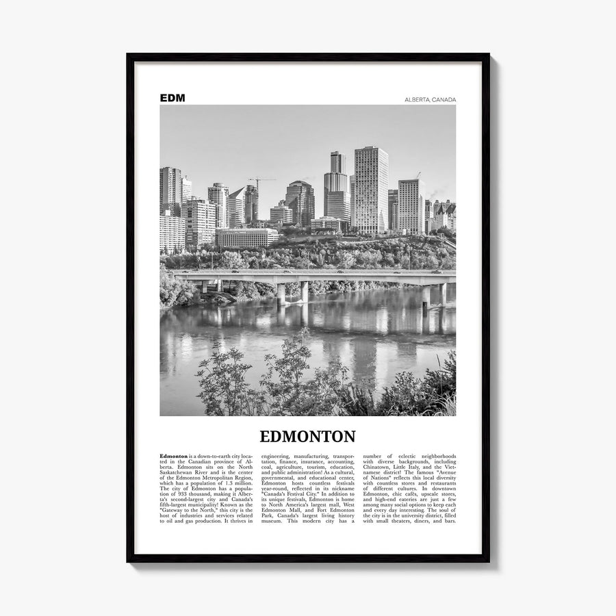 Edmonton Newspaper No 3 Poster, framed poster mockup