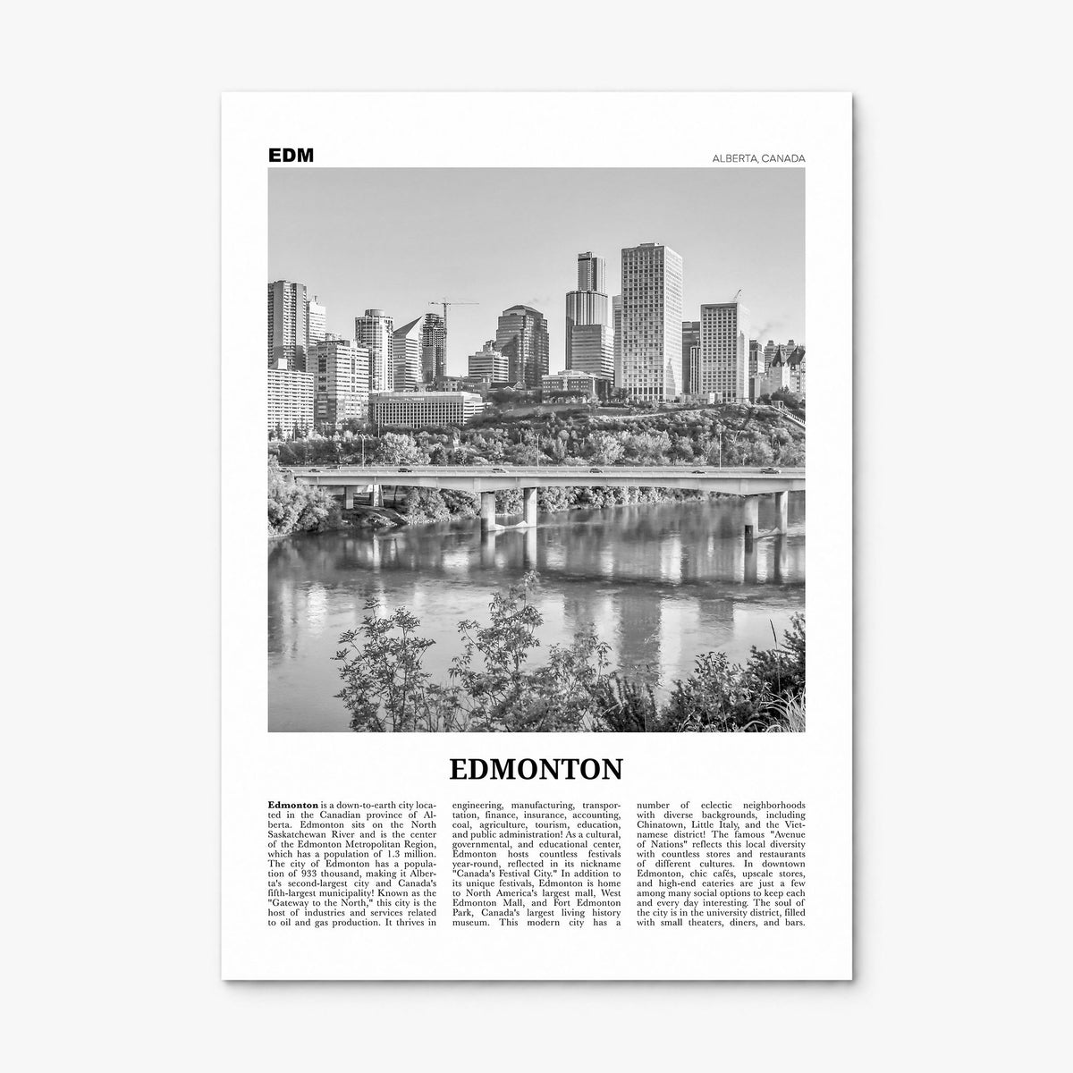 Edmonton Newspaper No 3 Poster, print only (unframed)