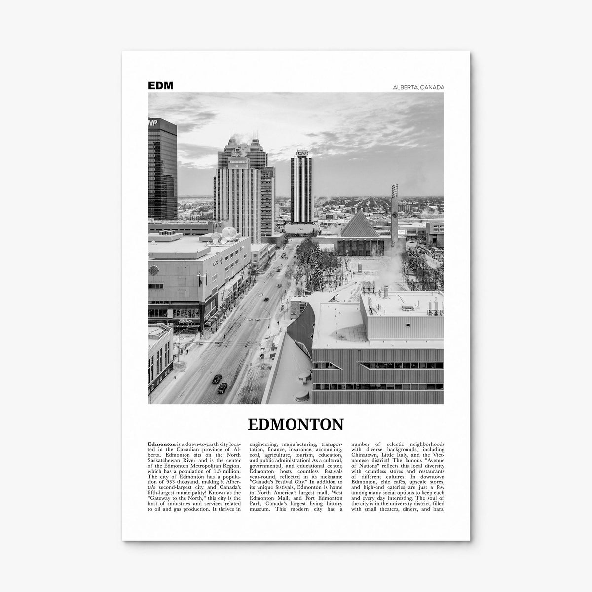 Edmonton Newspaper No 4 Poster, print only (unframed)