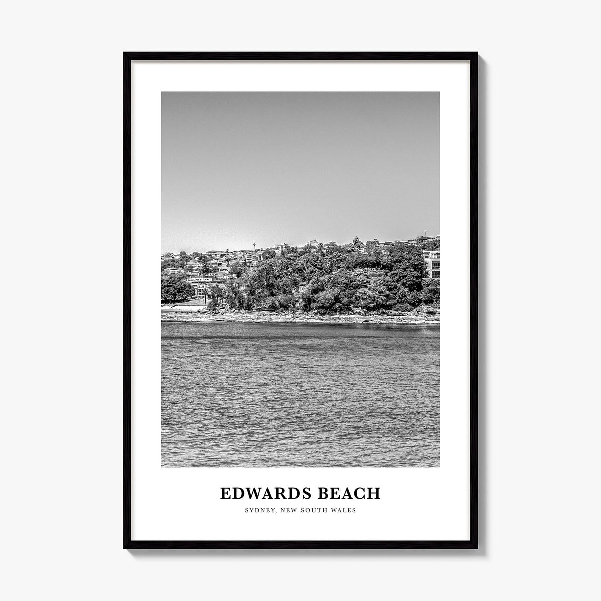 Edwards Beach Classic Poster, framed poster mockup