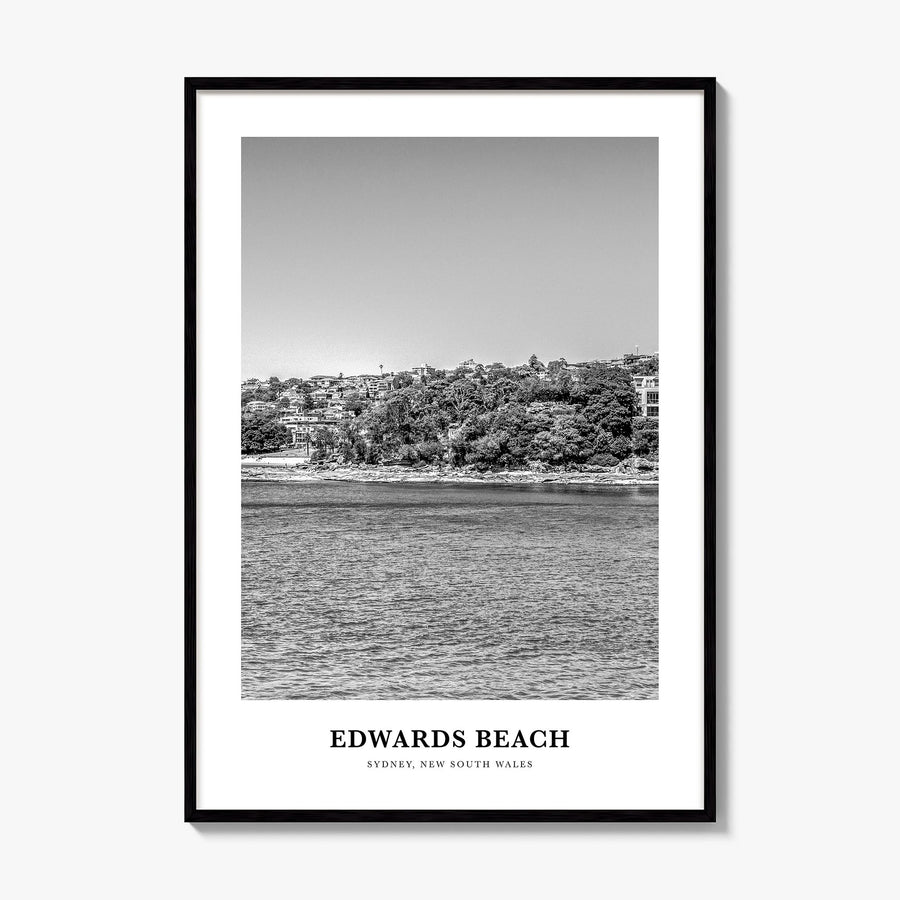 Edwards Beach Classic Poster, framed poster mockup