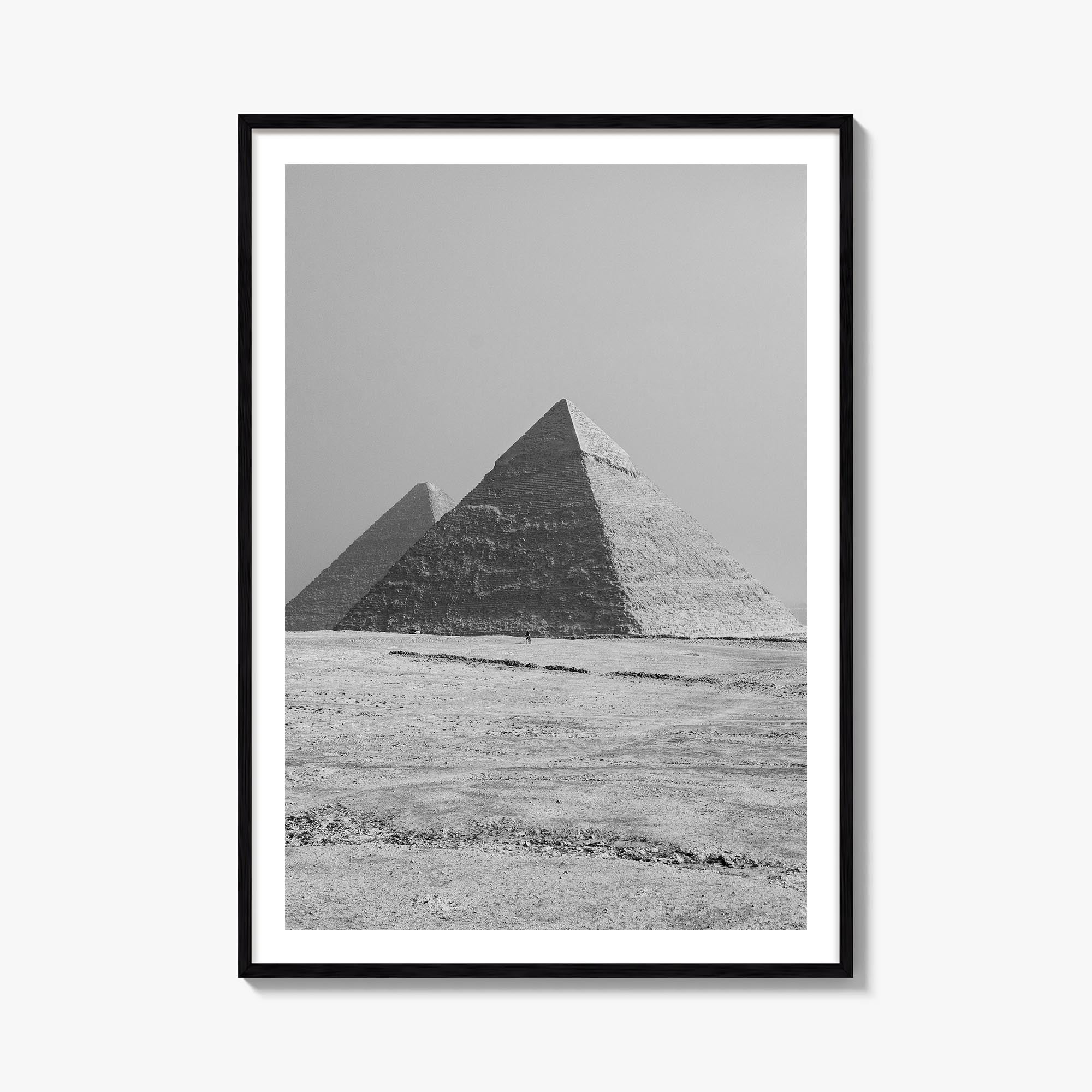 Egypt black & white photo poster of Africa – vertical wall art, unframed print shown in interior mockup