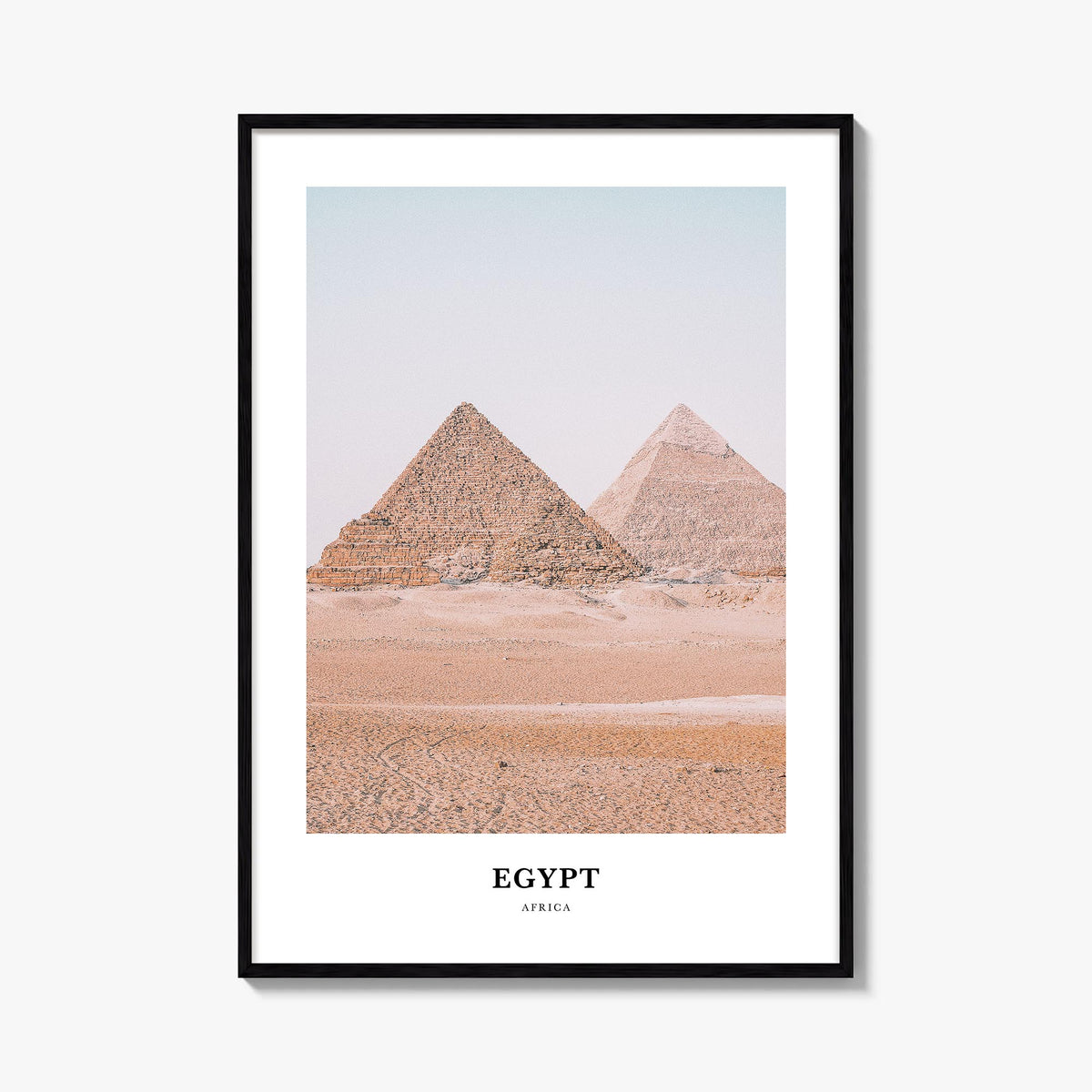 Egypt colorful classic poster of Africa – vertical wall art, unframed print shown in interior mockup