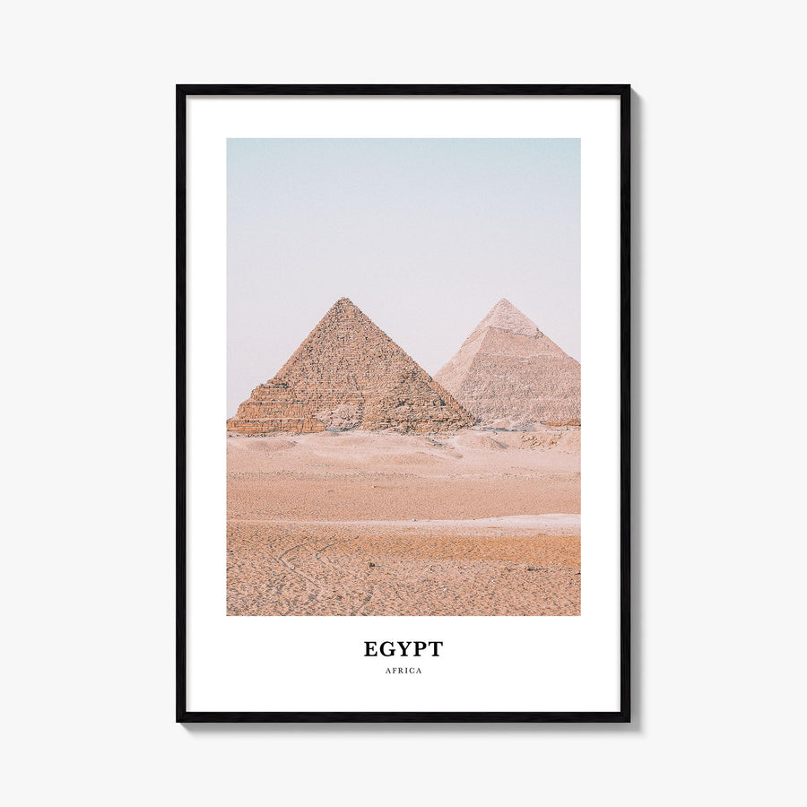 Egypt colorful classic poster of Africa – vertical wall art, unframed print shown in interior mockup