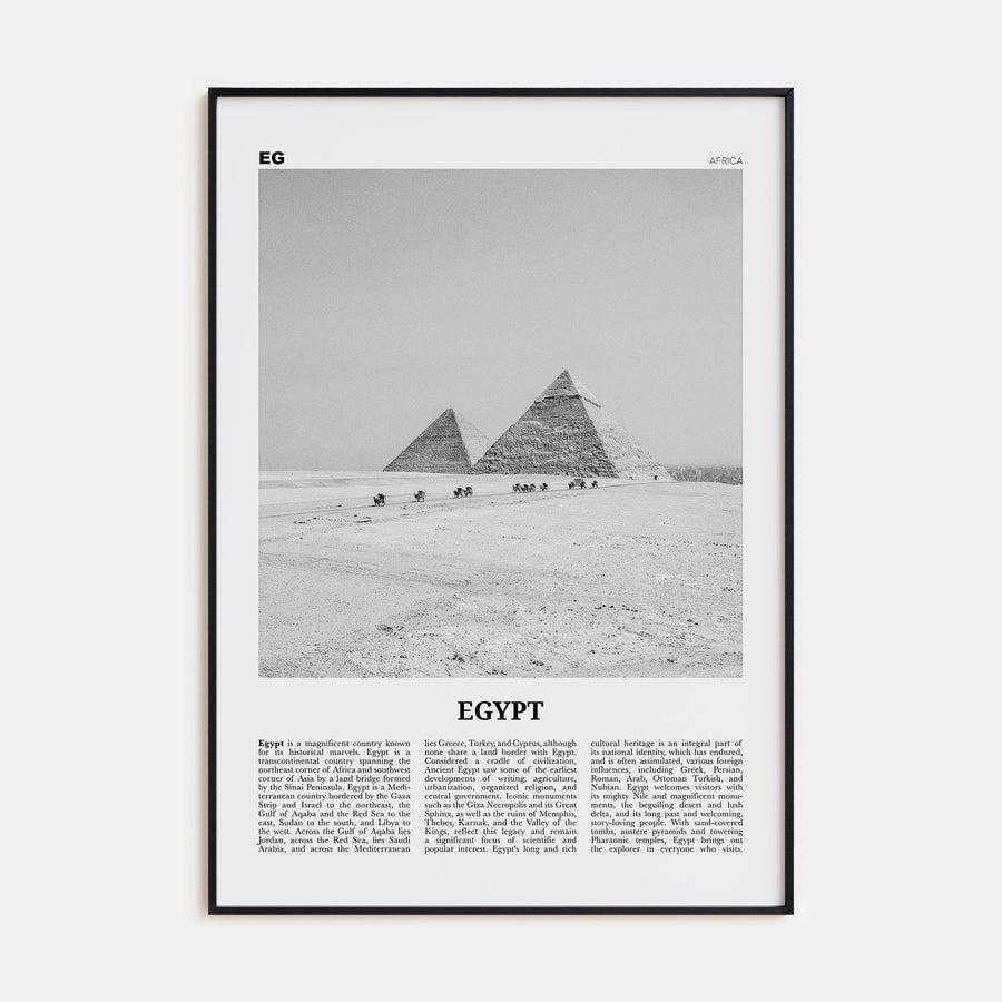 Egypt No 3 Poster None / 8x12 in Nbourhood Travel B&W Poster