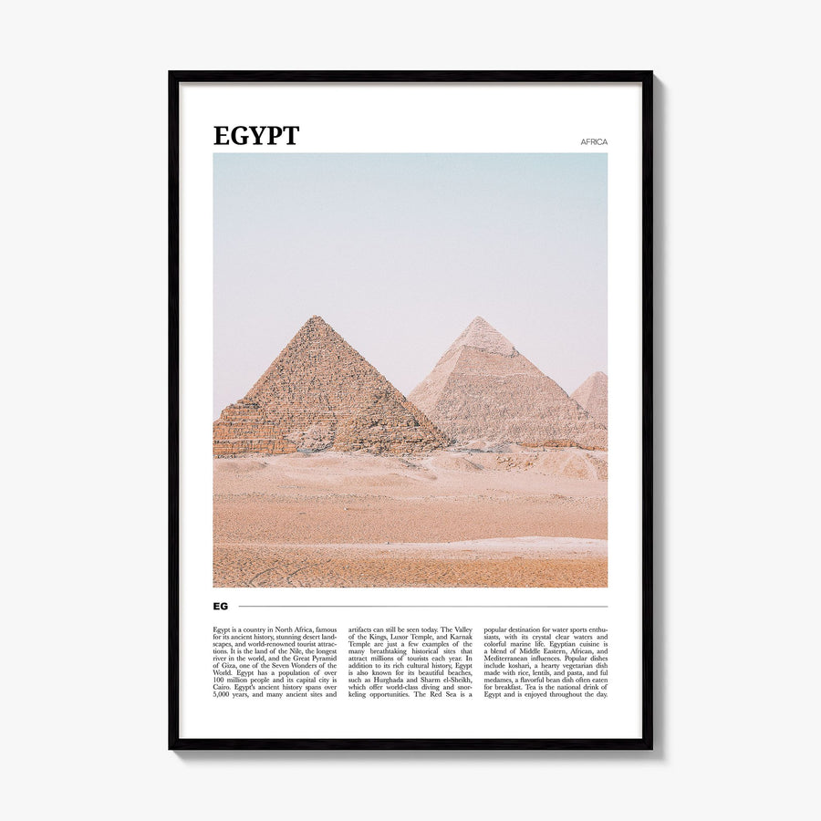 Egypt Travel Poster, framed poster mockup