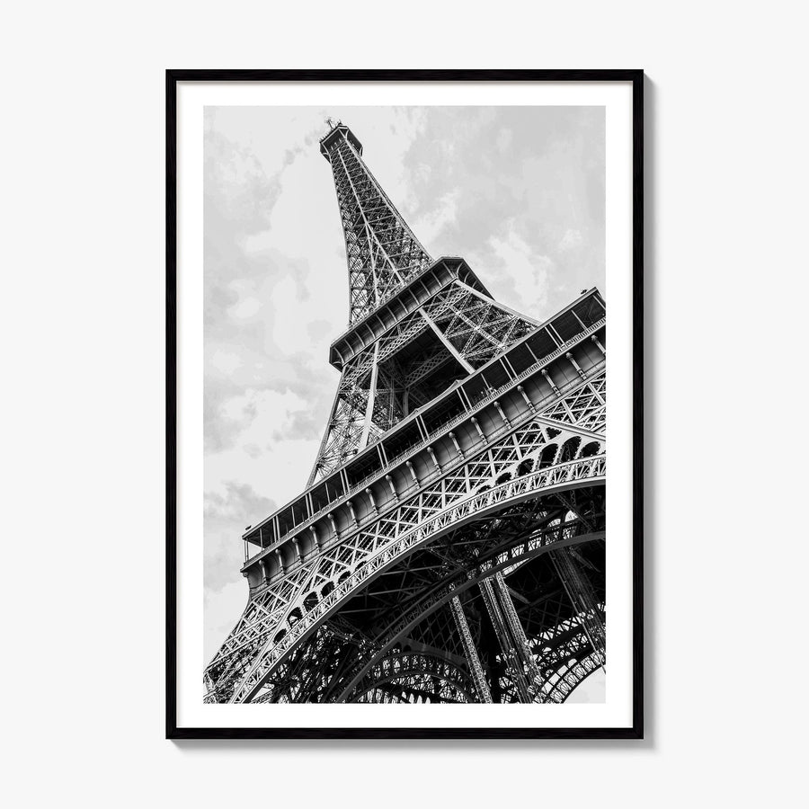 Eiffel Tower Photo Poster, framed poster mockup, white border