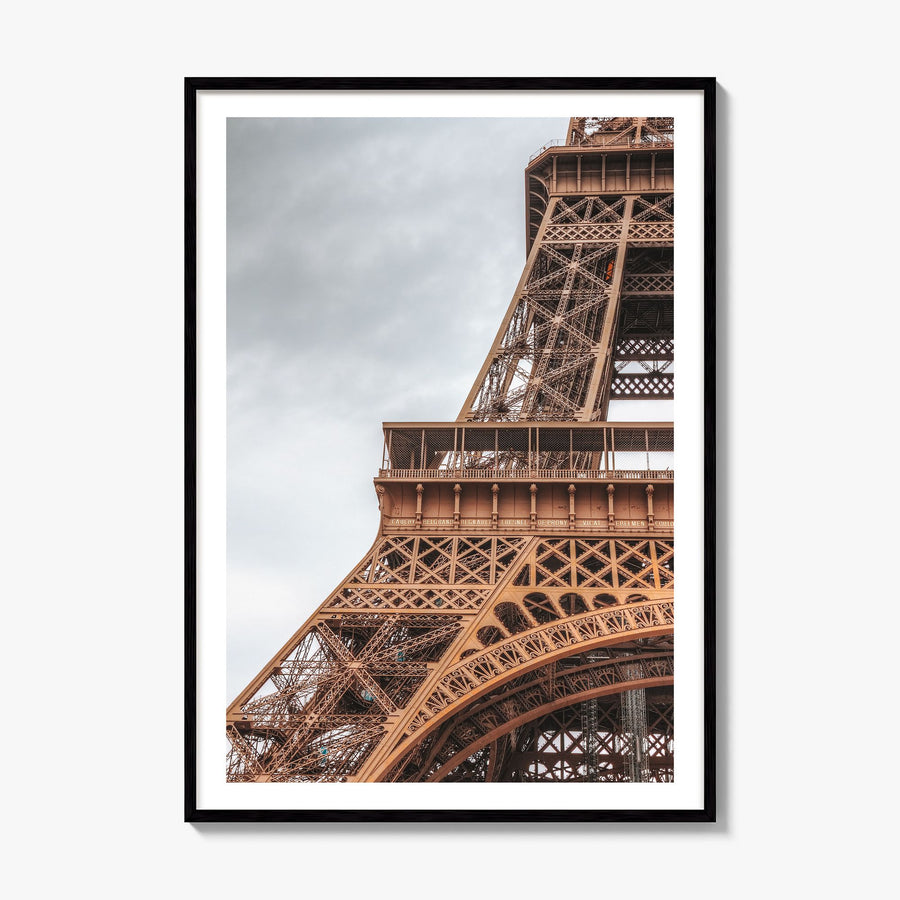 Eiffel Tower Photo No 1 Poster, framed poster mockup, white border