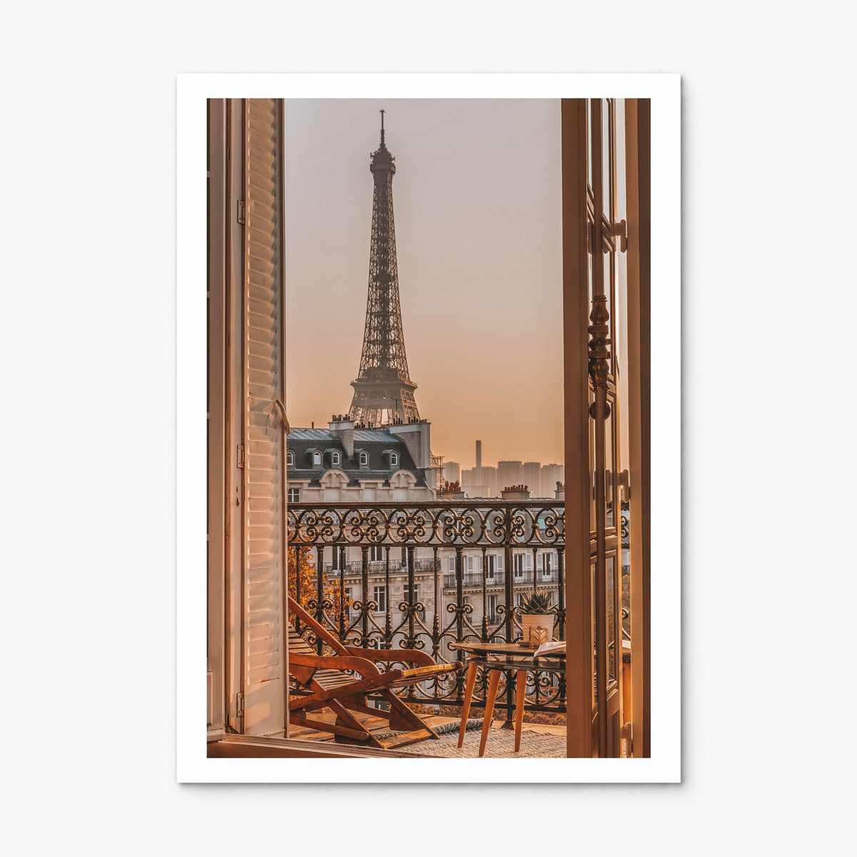 Eiffel Tower Photo No 2 Poster, print only (unframed), white border