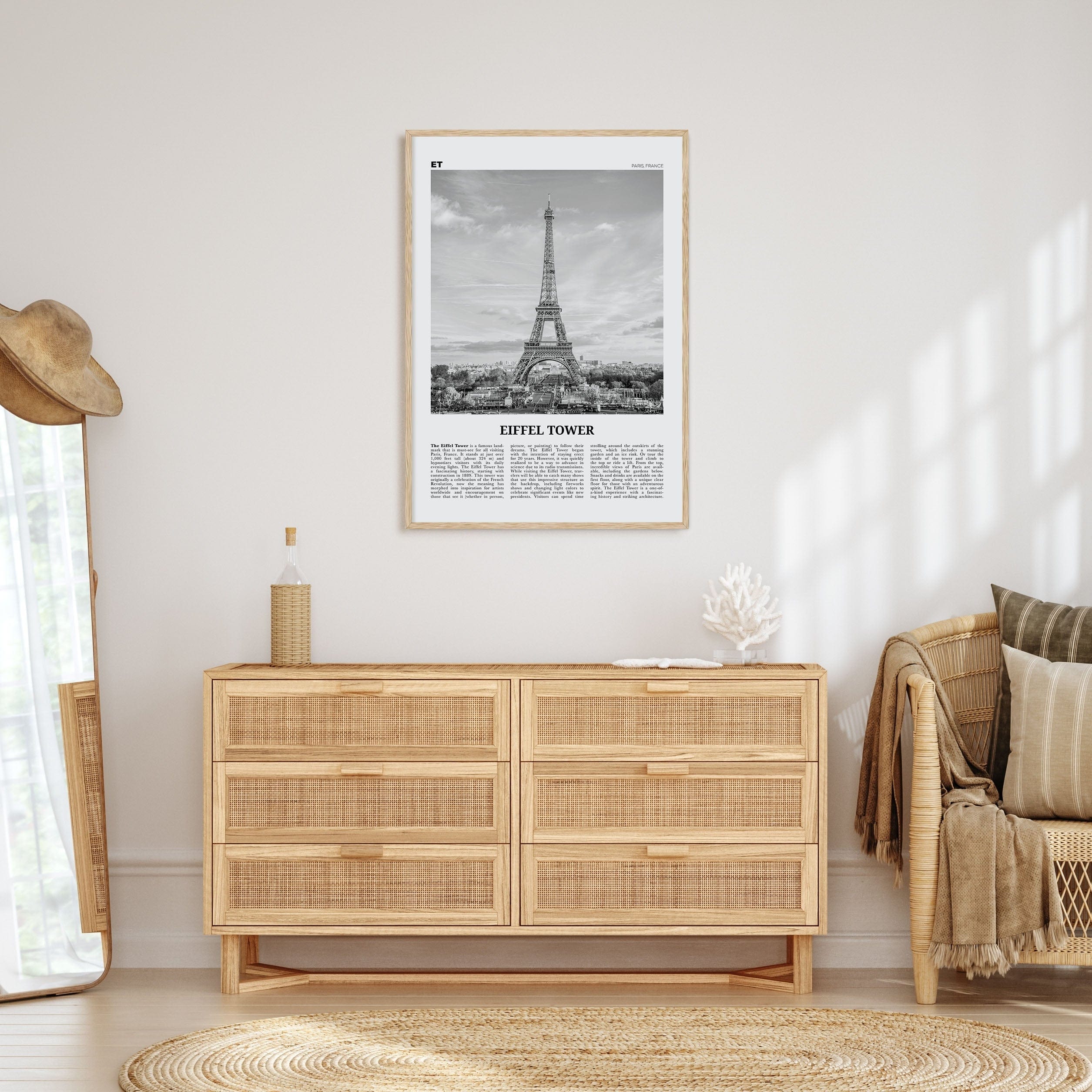 Eiffel Tower Poster Nbourhood Travel B&W Poster