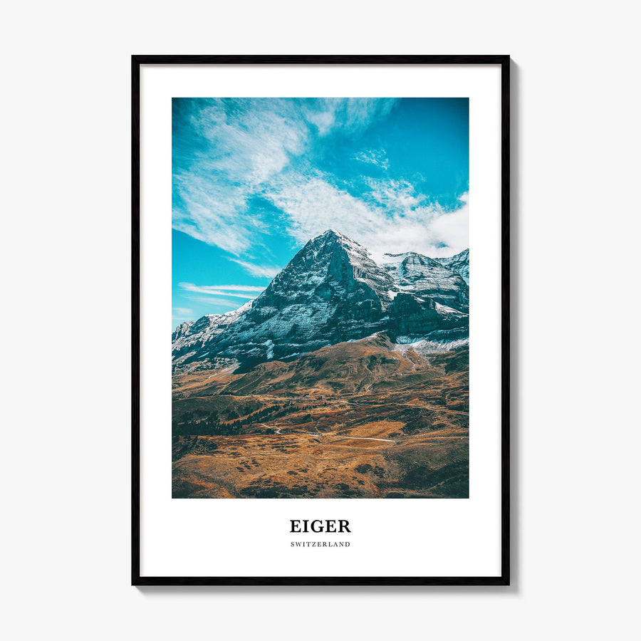 Eiger Classic Poster, framed poster mockup