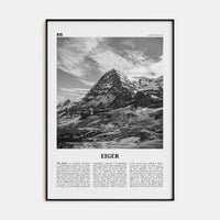 Eiger Poster None / 8x12 in Nbourhood Travel B&W Poster