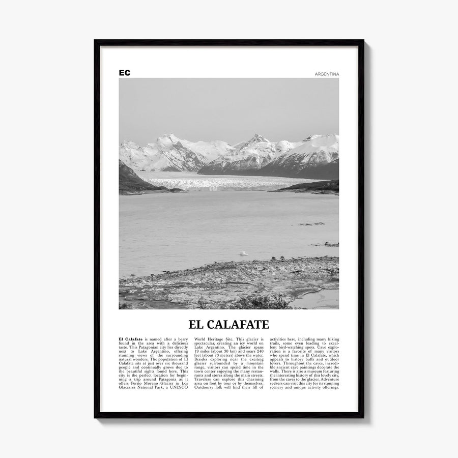 El Calafate Newspaper Poster, framed poster mockup