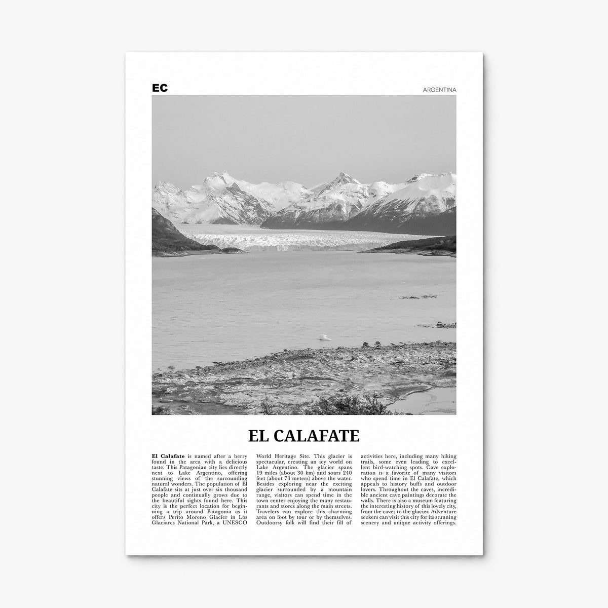 El Calafate Newspaper Poster, print only (unframed)