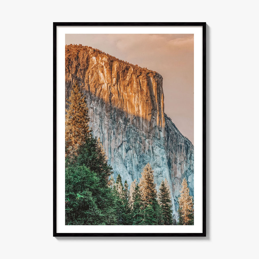 El Capitan Photo Poster, framed poster mockup, white border