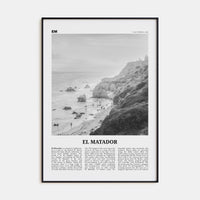 El Matador Poster None / 8x12 in Nbourhood Travel B&W Poster