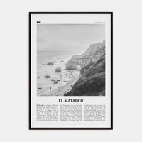 El Matador Poster Black Wood / 8x12 in Nbourhood Travel B&W Poster