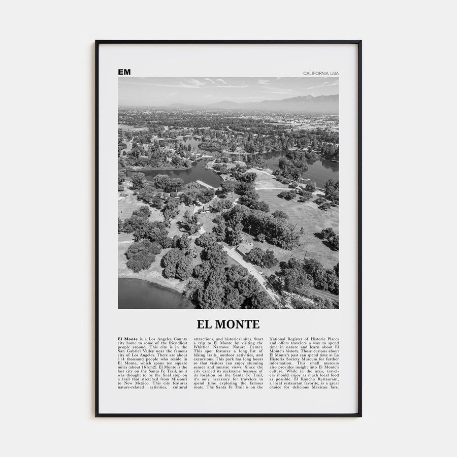 El Monte No 1 Poster None / 8x12 in Nbourhood Travel B&W Poster