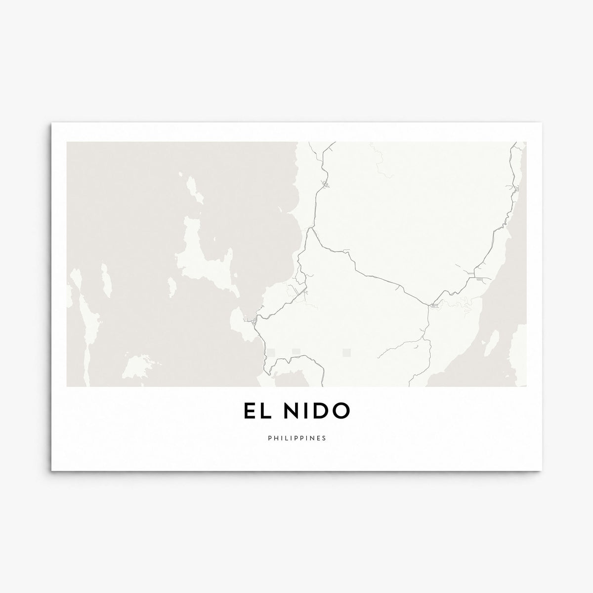 El Nido Map Poster, print only (unframed)