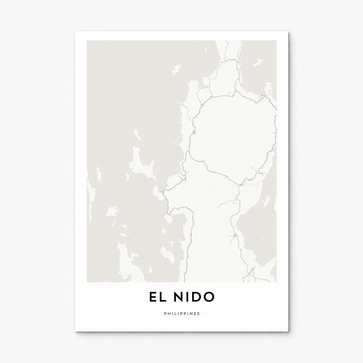 El Nido Map Poster, print only (unframed)