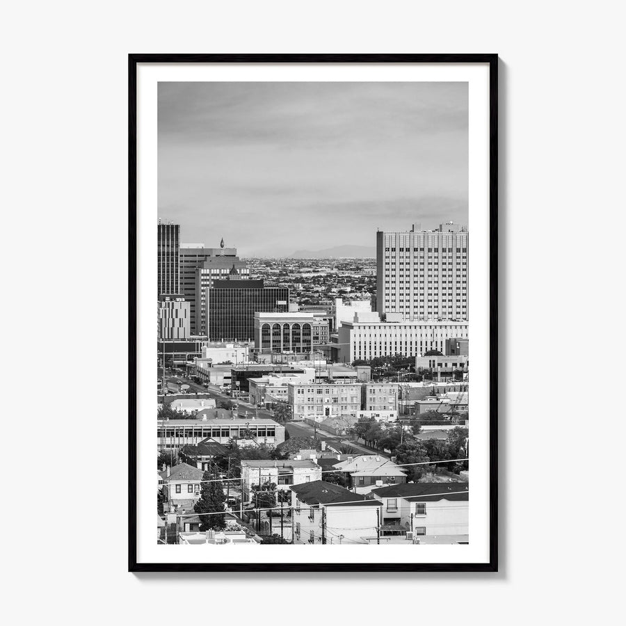 El Paso Photo Poster, framed poster mockup, white border