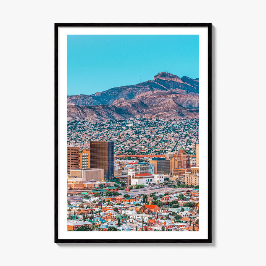 El Paso Photo Poster, framed poster mockup, white border