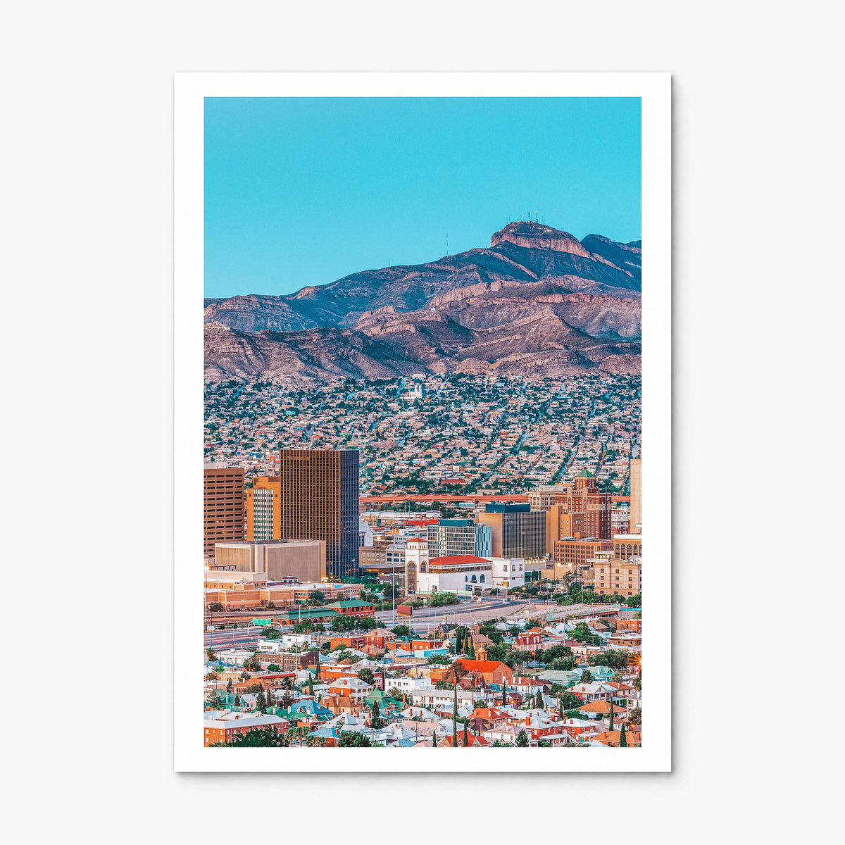 El Paso Photo Poster, print only (unframed), white border