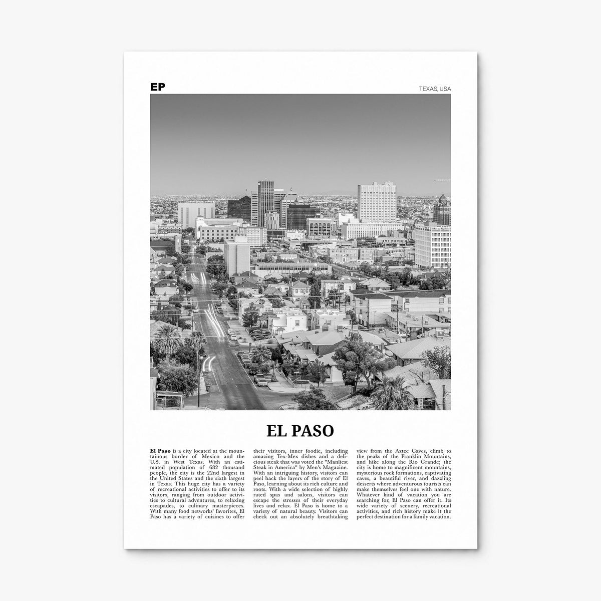El Paso Newspaper No 1 Poster, print only (unframed)