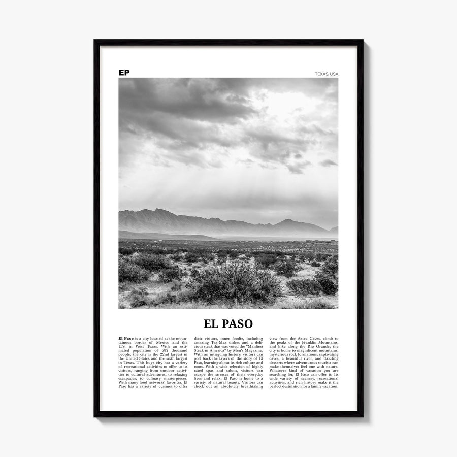 El Paso Newspaper No 2 Poster, framed poster mockup